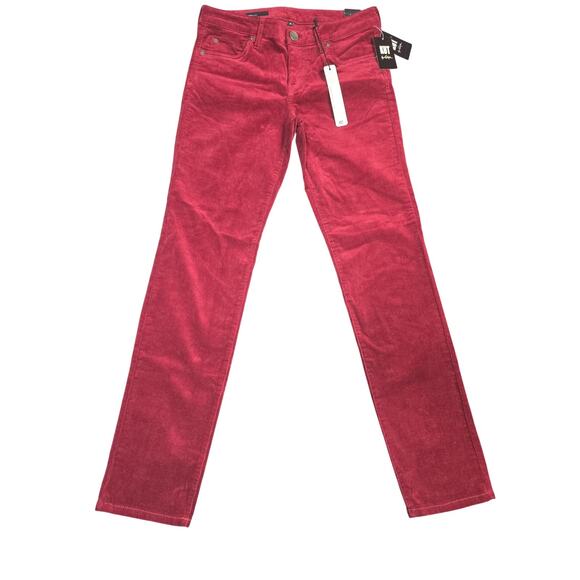 Kut from the Kloth Pants - Kut from the Kloth Pants Womens 8 Red Pomegranate Diana Skinny Corduroy Stretch
